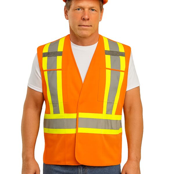 5 Pt. Tearaway Solid Traffic Vest Thumbnail