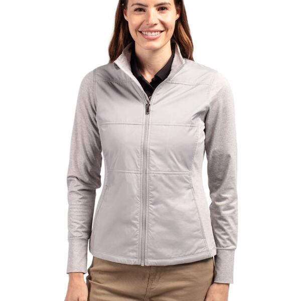 Stealth Hybrid Quilted Womens Full Zip Windbreaker Jacket Thumbnail