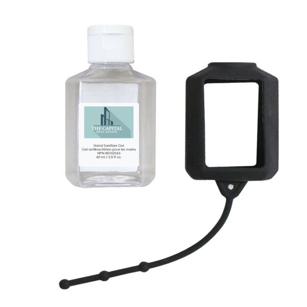 60 Ml. (2 Fl. Oz.) Hand Sanitizer With Silicone Holder Thumbnail