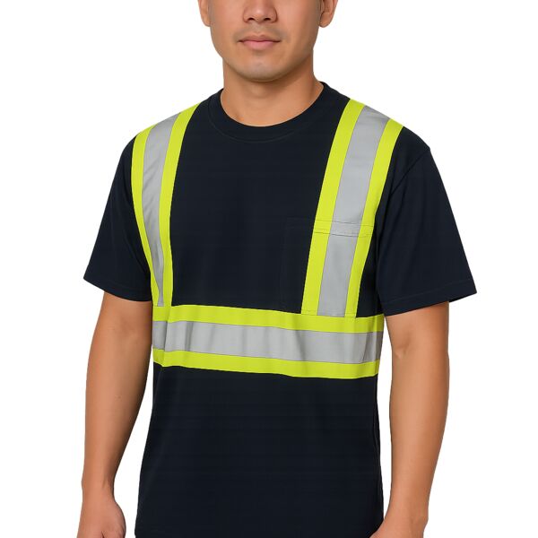 Micro Mesh Short-Sleeve Safety T-Shirt with Pocket Thumbnail