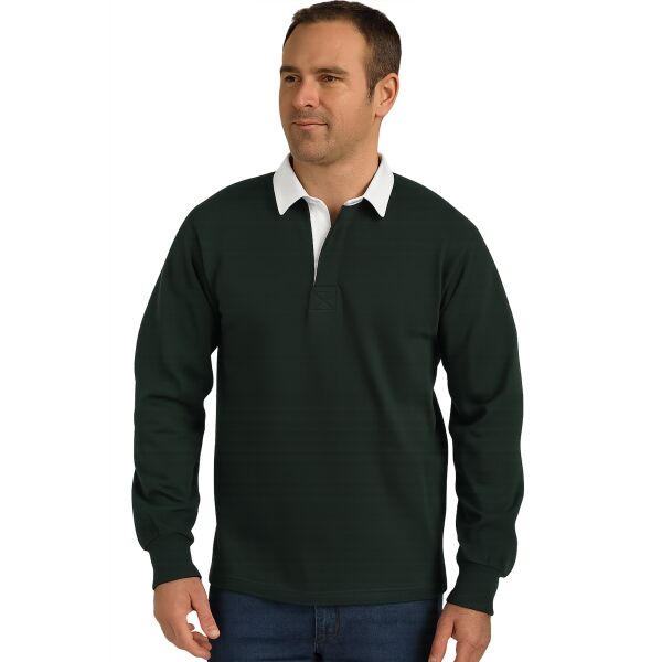 Rugby Solid Long Sleeve Polo Thumbnail