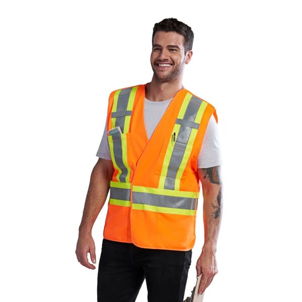Vanguard - Tricot Hi-Vis 5 Point Tear-Away Vest - Dual Sized Thumbnail