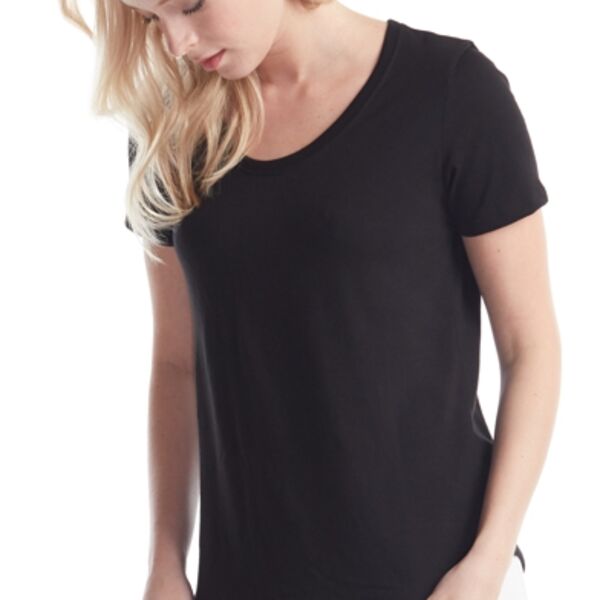 🍁 Ladies Bamboo Relaxed Fit Scoop Bottom T-Shirt Thumbnail